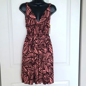 XOXO Casual Dress Old Rose /Brown M NWT